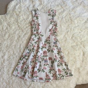 Karl Lagerfeld Cream and Floral Dress Size 0